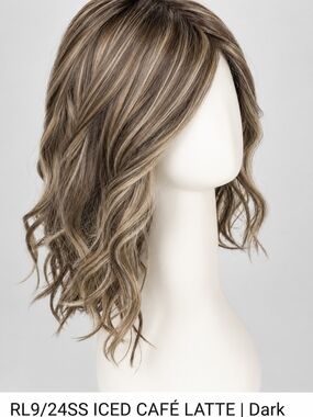 Iced Café Latte Wavy Women's Wig - Multi-Tone Brown